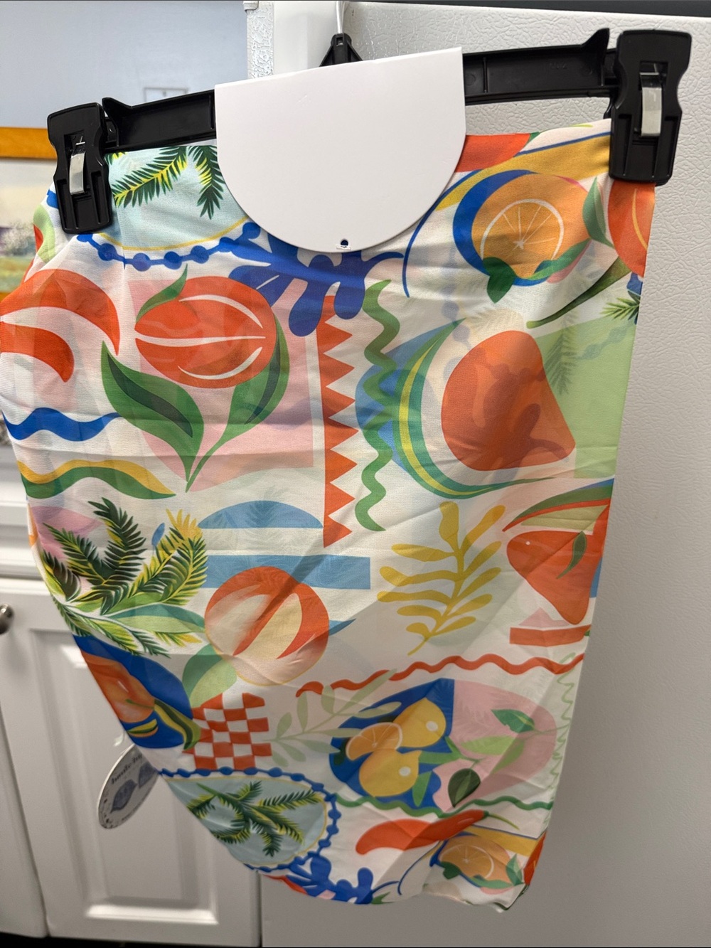 NWT Haute Hippie Sarong/Wrap in Tropical Fruit Print. Wear 2 Ways. - Picture 5 of 6
